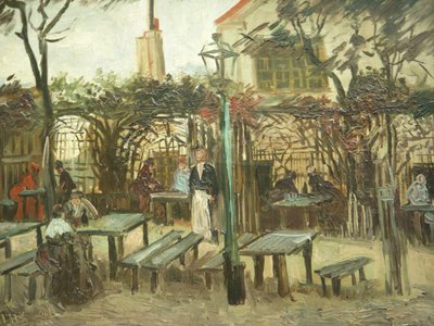 Tuinrestaurant La Guinguette op Montmartre door Vincent van Gogh